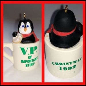 Hallmark 1992 V.P. Penguin Ornament with Box